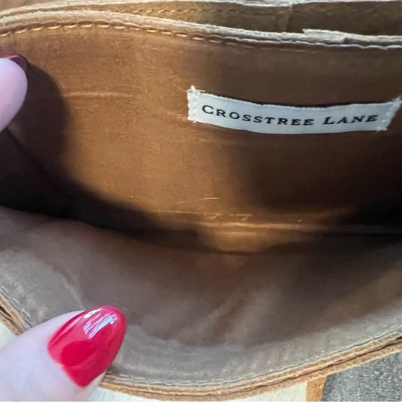 Crosstree Lane Cowhide Suede Brown Crossbody Bag - Picture 9 of 11